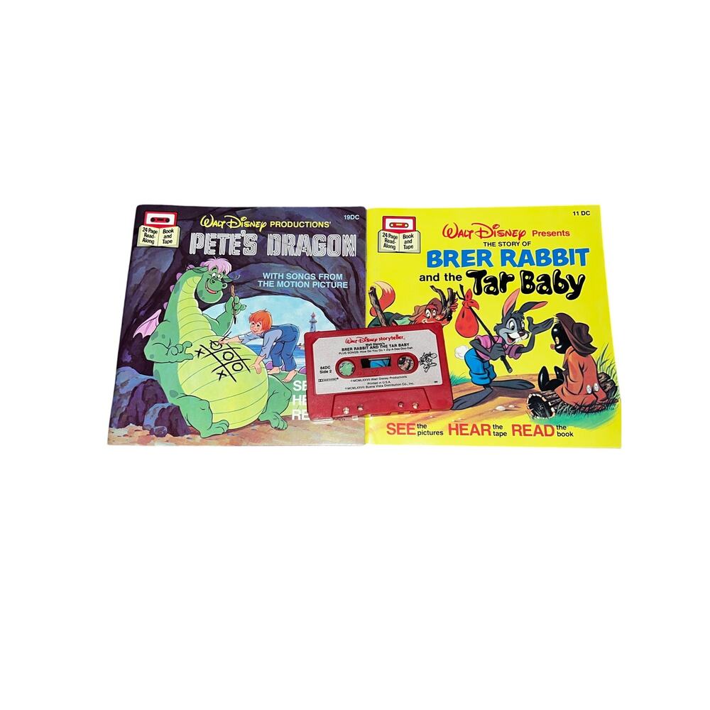WALT DISNEY STORY OF BRER RABBIT AND THE TAR BABY Book and tape Pete's dragon